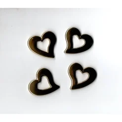 Goldene Streuteile Herzen – Deko für Hochzeit, Liebe, Valentinstag & Jubiläum – 3x3 cm – 20 Stück