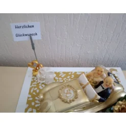 Goldhochzeit Geldgeschenk Cabrio – Originelle Geschenkidee & Tischdeko zur Goldenen Hochzeit 50.Hochzeitstag