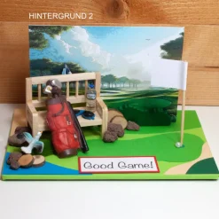 Golf Geldgeschenk 3D Karte – Personalisierbarer Gutschein für Golfkurs & Golfzubehör