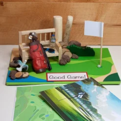 Golf Geldgeschenk 3D Karte – Personalisierbarer Gutschein für Golfkurs & Golfzubehör