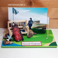 Golf Geldgeschenk 3D Karte – Personalisierbarer Gutschein für Golfkurs & Golfzubehör