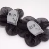 Gothic Haarspangen durchsichtig schwarz mit Grabstein & Blume – Rockabilly Punk Accessoire