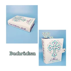 Gotteslob Buchhülle aus Glitzer-Kunstleder Geschenk zur Kommunion