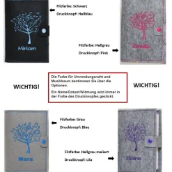 Gotteslob Hülle Gotteslobhülle mit Name und Datum - Normalausgabe - Kommunion Firmung Geschenk