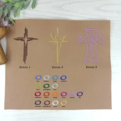 Gotteslobhülle & Bibelhülle aus Filz – personalisiert mit Namen & Kreuz – Geschenk zur Kommunion & Konfirmation