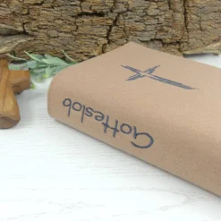 Gotteslobhülle & Bibelhülle aus Filz – personalisiert mit Namen & Kreuz – Geschenk zur Kommunion & Konfirmation