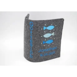 Gotteslobhülle 3 Fische Gebetbuch Hülle Geschenk Kommunion Firmung Rosenkranz religiös personalisierbar