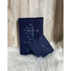 Gotteslobhülle aus Filz (Farbe & Stickerei wählbar) - Hülle für katholisches Gebet- und Gesangbuch