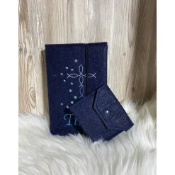 Gotteslobhülle aus Filz (Farbe & Stickerei wählbar) - Hülle für katholisches Gebet- und Gesangbuch