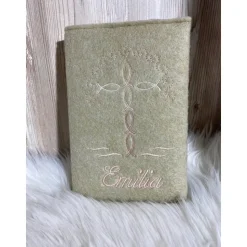 Gotteslobhülle aus Filz (Farbe & Stickerei wählbar) - Hülle für katholisches Gebet- und Gesangbuch