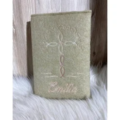 Gotteslobhülle aus Filz (Farbe & Stickerei wählbar) - Hülle für katholisches Gebet- und Gesangbuch