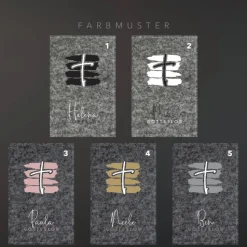 Gotteslob-Hülle aus Filz *Kreuz* | personalisiert mit Namen | mehrere Farben