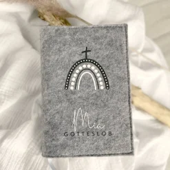 Gotteslob-Hülle aus Filz *Regenbogen* | personalisiert mit Namen | mehrere Farben