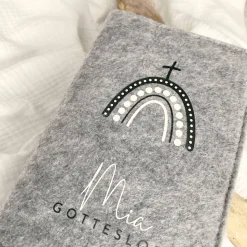 Gotteslob-Hülle aus Filz *Regenbogen* | personalisiert mit Namen | mehrere Farben