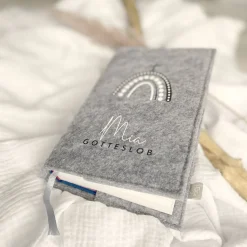 Gotteslob-Hülle aus Filz *Regenbogen* | personalisiert mit Namen | mehrere Farben