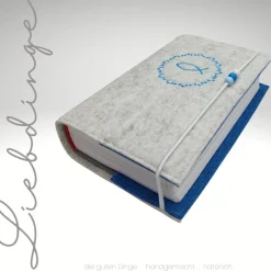 Gotteslobhülle DORNENKRANZ ICHTYS Filz. mit Verschluss. Gesangbuch. Gotteslob  KL236