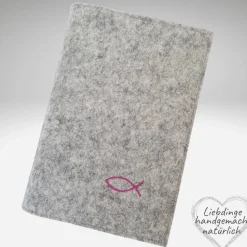 Gotteslobhülle Filz ICHTYS FISCH Einband Gesangbuch *personalisierbar  KL220
