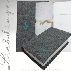 Gotteslobhülle Filz ICHTYS FISCH NAME Einband Gesangbuch personalisiert  KL230