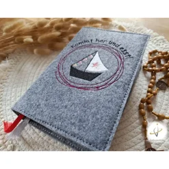 Gotteslobhülle Filz Kommunion 2025 kommt her und esst! personalisierbar Einband Handgemachte Filzhülle Boot