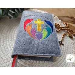 Gotteslobhülle Filz Kommunion 2025 kommt her und esst! personalisierbar Einband Handgemachte Filzhülle Boot