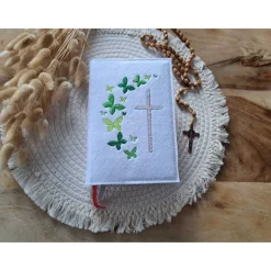 Gotteslobhülle Filz Kommunion 2025 kommt her und esst! personalisierbarer Einband Erstkommunion