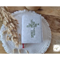 Gotteslobhülle Filz  Kommunion 2025 personalisierbar Regenbogen 