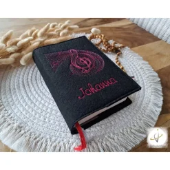 Gotteslobhülle Filz Kommunion 2025 kommt her und esst! personalisierbar Einband Handgemachte Filzhülle Note