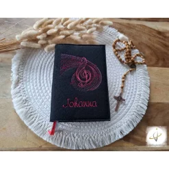 Gotteslobhülle Filz Kommunion 2025 kommt her und esst! personalisierbar Einband Handgemachte Filzhülle Note