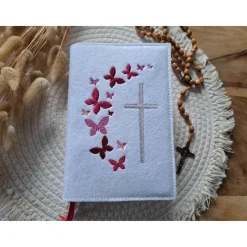 Gotteslobhülle Filz Kommunion 2025 kommt her und esst! personalisierbarer Einband Erstkommunion