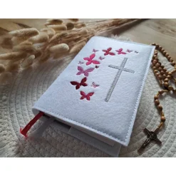 Gotteslobhülle Filz Kommunion 2025 kommt her und esst! personalisierbarer Einband Erstkommunion