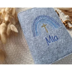 Gotteslobhülle Filz Kommunion 2025 kommt her und esst! personalisierbarer Einband Erstkommunion