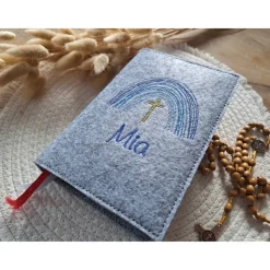 Gotteslobhülle Filz Kommunion 2025 kommt her und esst! personalisierbarer Einband Erstkommunion