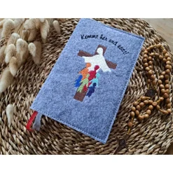 Gotteslobhülle Filz Kommunion 2025 kommt her und esst! personalisierbar Einband Handgemachte Filzhülle Boot