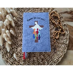 Gotteslobhülle Filz Kommunion 2025 kommt her und esst! personalisierbar Einband Handgemachte Filzhülle Boot