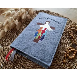 Gotteslobhülle Filz Kommunion 2025 kommt her und esst! personalisierbar Einband Handgemachte Filzhülle Boot