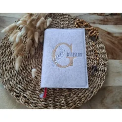 Gotteslobhülle Filz Kommunion 2025 kommt her und esst! personalisierbarer Einband Erstkommunion