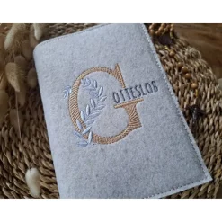 Gotteslobhülle Filz Kommunion 2025 kommt her und esst! personalisierbarer Einband Erstkommunion