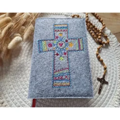 Gotteslobhülle Filz Kommunion 2025 kommt her und esst! personalisierbarer Einband Erstkommunion