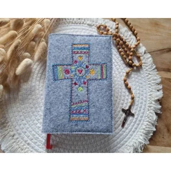 Gotteslobhülle Filz Kommunion 2025 kommt her und esst! personalisierbarer Einband Erstkommunion