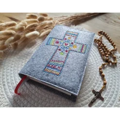 Gotteslobhülle Filz Kommunion 2025 kommt her und esst! personalisierbarer Einband Erstkommunion