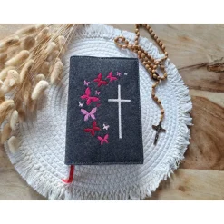 Gotteslobhülle Filz Kommunion 2025 kommt her und esst! personalisierbarer Einband Erstkommunion