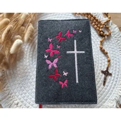 Gotteslobhülle Filz Kommunion 2025 kommt her und esst! personalisierbarer Einband Erstkommunion