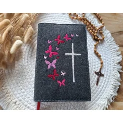 Gotteslobhülle Filz Kommunion 2025 kommt her und esst! personalisierbarer Einband Erstkommunion