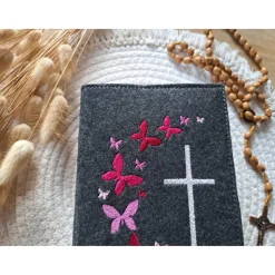 Gotteslobhülle Filz Kommunion 2025 kommt her und esst! personalisierbarer Einband Erstkommunion