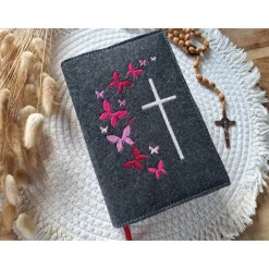 Gotteslobhülle Filz Kommunion 2025 kommt her und esst! personalisierbarer Einband Erstkommunion