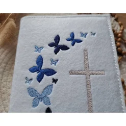 Gotteslobhülle Filz Kommunion 2025 kommt her und esst! personalisierbarer Einband Erstkommunion