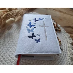 Gotteslobhülle Filz Kommunion 2025 kommt her und esst! personalisierbarer Einband Erstkommunion