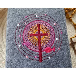 Gotteslobhülle Filz Kommunion 2025 kommt her und esst! personalisierbarer Einband Erstkommunion