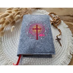 Gotteslobhülle Filz Kommunion 2025 kommt her und esst! personalisierbarer Einband Erstkommunion