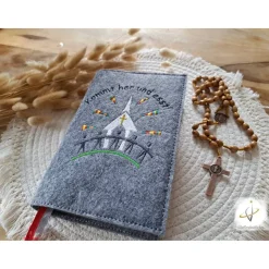 Gotteslobhülle Filz Kommunion 2025 kommt her und esst! personalisierbar Einband Handgemachte Filzhülle